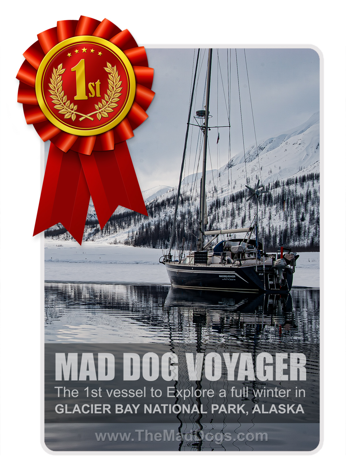 The first vessel sailing Glacier Bay full time in the whole winter.